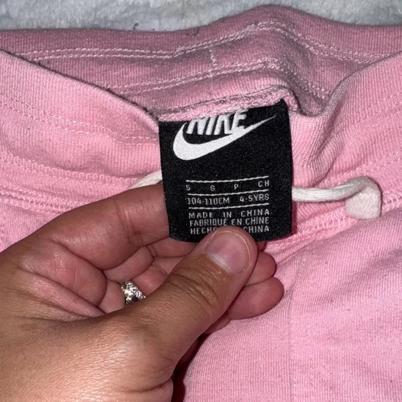 Nike 5 Kids Light Pink Sweatpants with White Logo - Picture 3 of 6